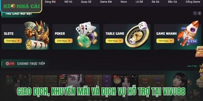 Dịch vụ tại Vivu88 nhanh chóng và chuyên nghiệp